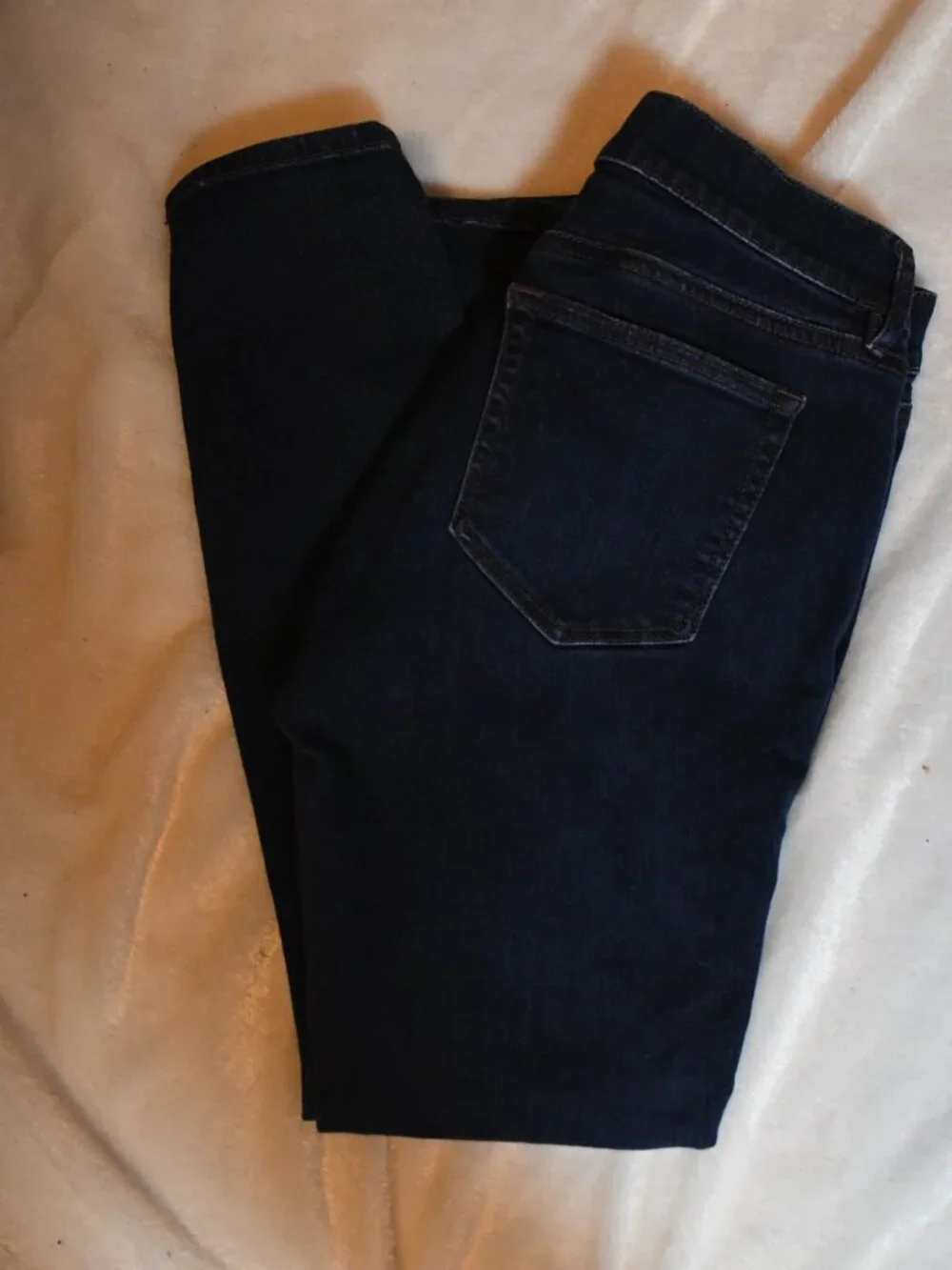 Ann Taylor Blue LOFT Outlet Modern Skinny Size 4 Petite Jeans Dark Wash